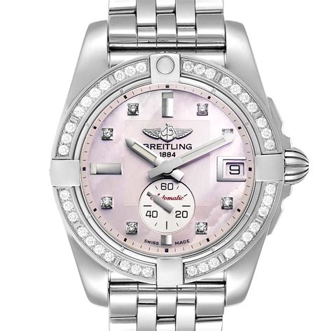 breitling mother of pearl diamond watch|Breitling Galactic 36 Mother of Pearl Diamond Steel Ladies .